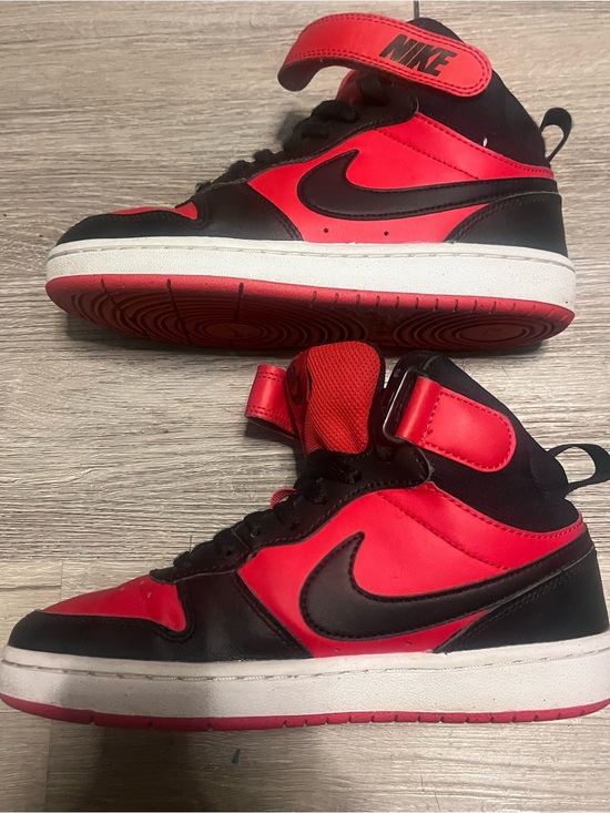 Nike Other - Nike Kids’ High-Top Sneakers in Red and Black Size 4Y